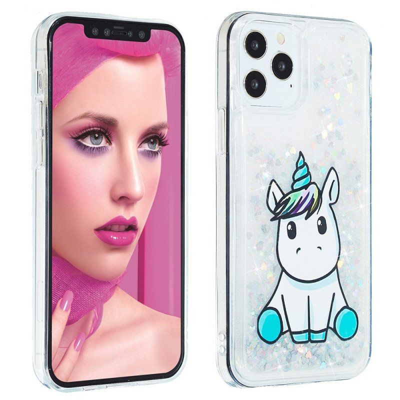 Mobilskal iPhone 15 Pro Max Unicorn Glitter