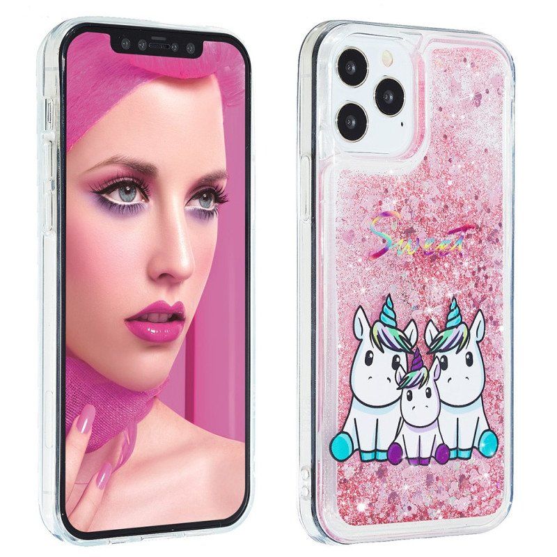 Mobilskal iPhone 15 Pro Unicorn Glitter