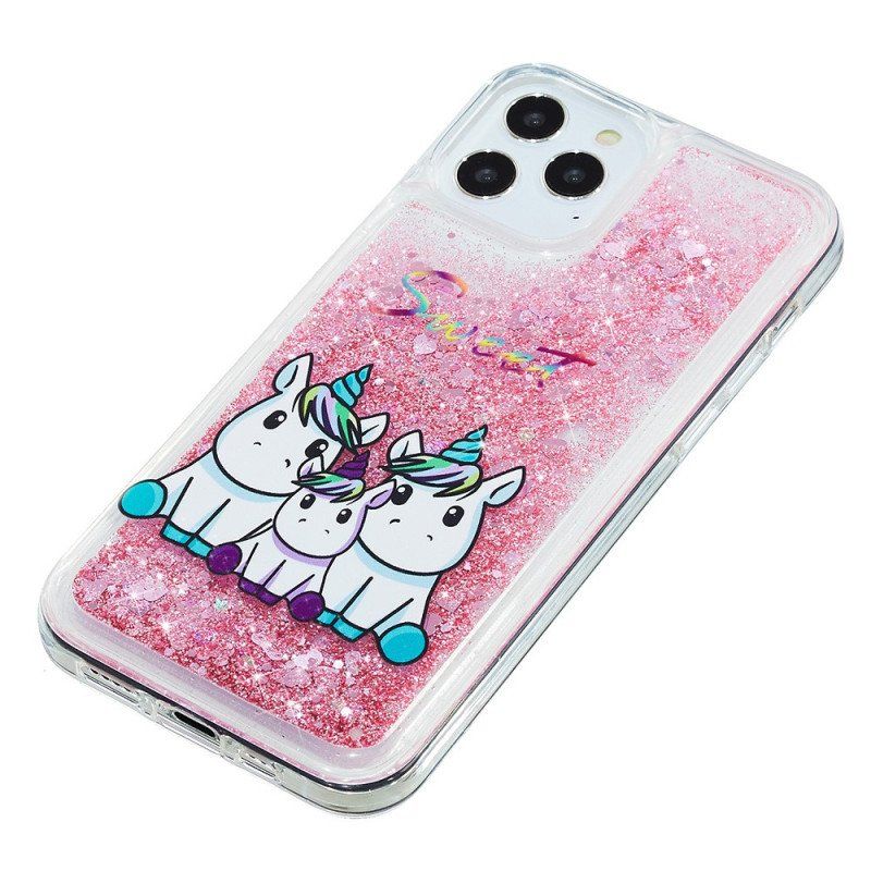 Mobilskal iPhone 15 Pro Unicorn Glitter