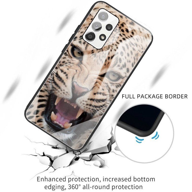 Mobilskal Samsung Galaxy A13 Leopard Härdat Glas