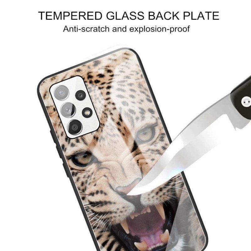 Mobilskal Samsung Galaxy A13 Leopard Härdat Glas