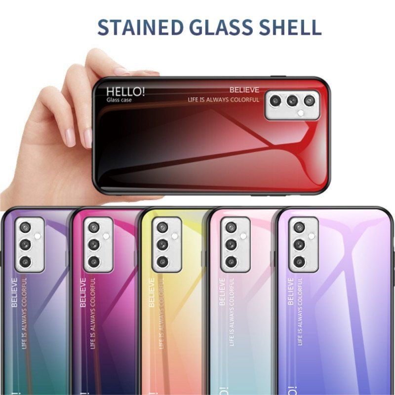 Mobilskal Samsung Galaxy M52 5G Härdat Glas Hej