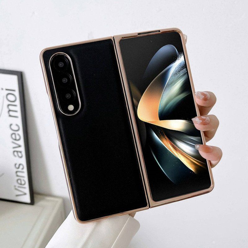 Mobilskal Samsung Galaxy Z Fold 4 Vanligt Premium Konstläder