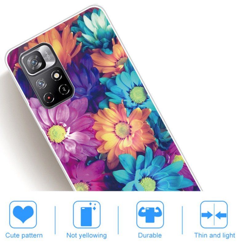 Mobilskal Xiaomi Redmi Note 11 Pro Plus 5G Flexibla Blommor