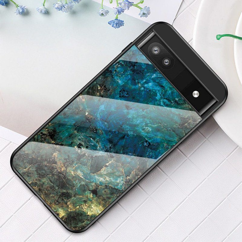 Skal Google Pixel 6A Marmor Härdat Glas