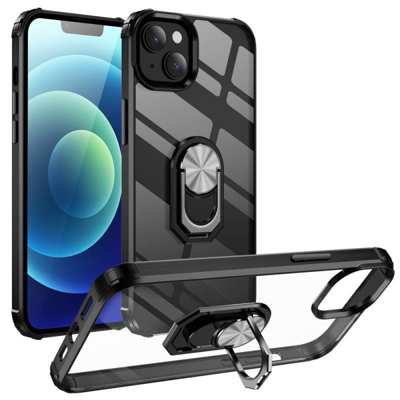 Skal iPhone 14 Plus Transparent Med Ring-support