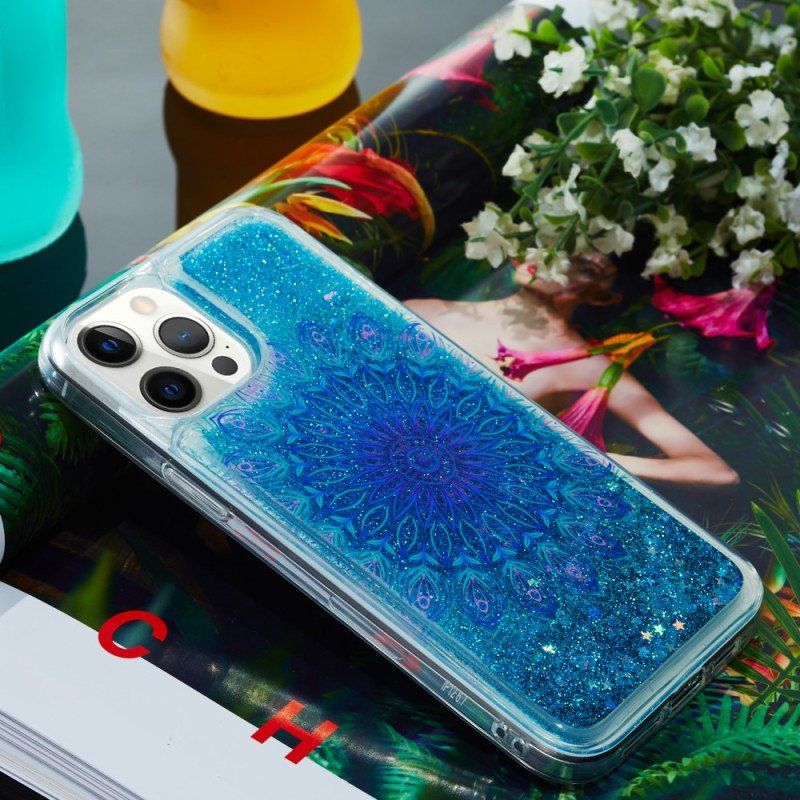 Skal iPhone 15 Pro Mandala Glitter