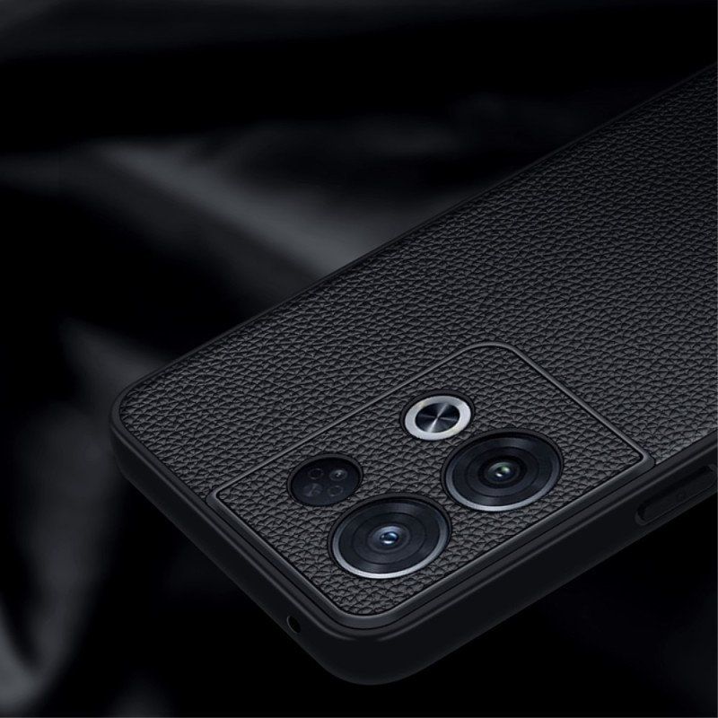 Skal Oppo Reno 8 Äkta Litchi Läder