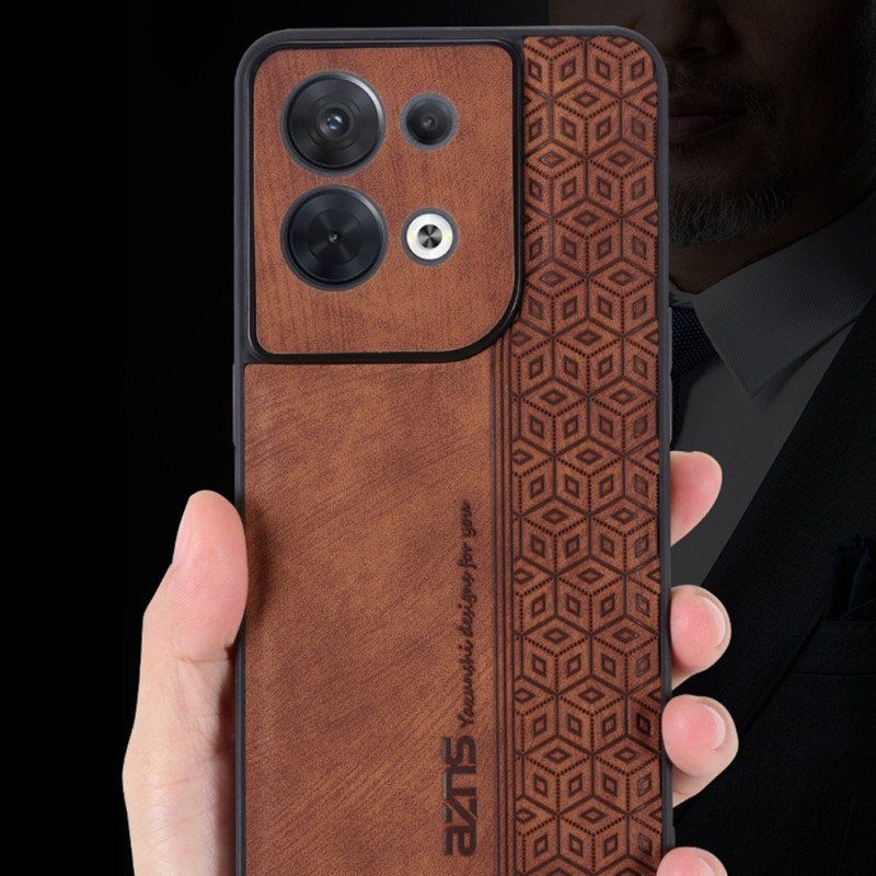 Skal Oppo Reno 8 Azns Lädereffekt