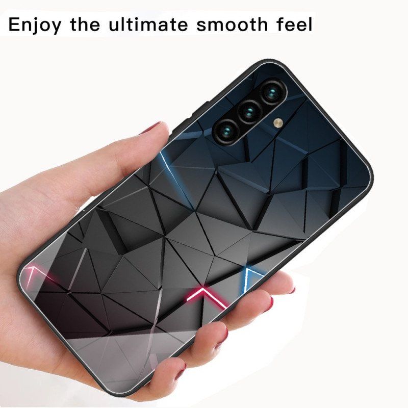 Skal Samsung Galaxy A13 5G / A04s Geometri Av Härdat Glas