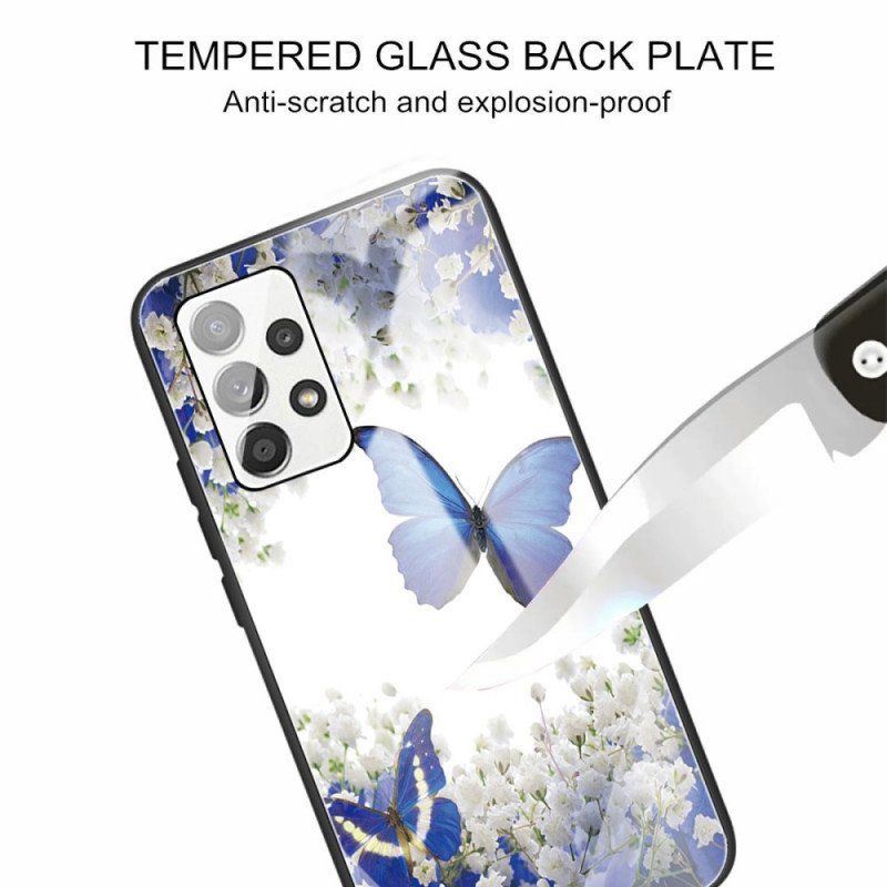 Skal Samsung Galaxy A53 5G Fjärilar Design Härdat Glas