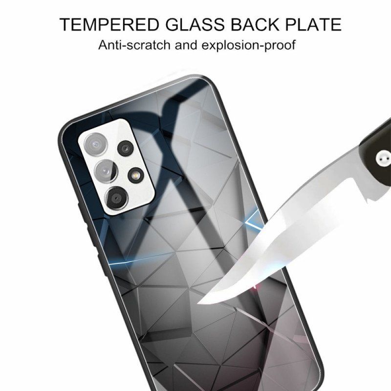 Skal Samsung Galaxy A53 5G Geometri Av Härdat Glas