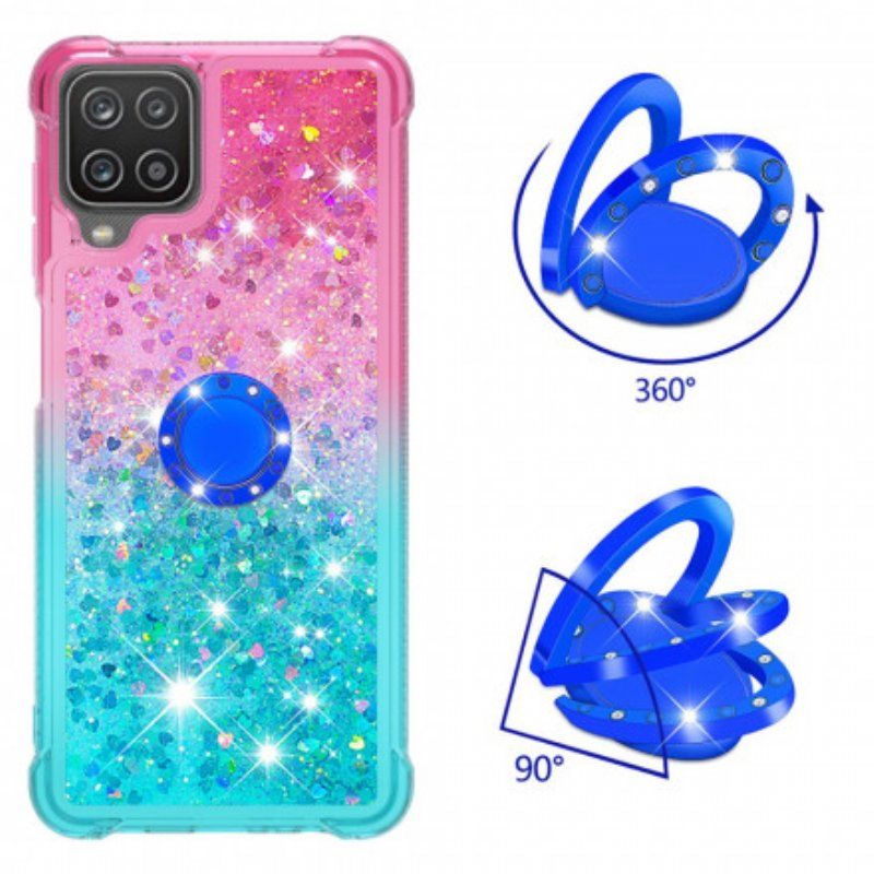 Skal Samsung Galaxy M12 / A12 Glitter Ring-bracket