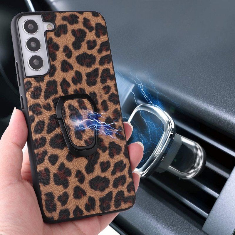 Skal Samsung Galaxy S22 5G Ringstöd I Leopardstil