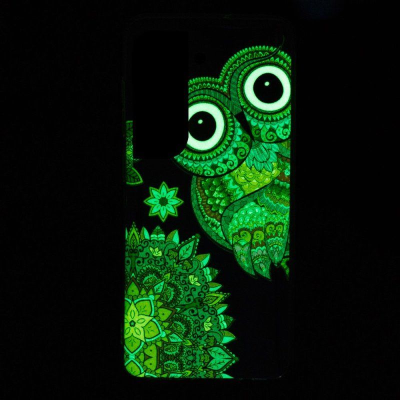 Skal Samsung Galaxy S22 Plus 5G Fluorescerande Uggla Mandala