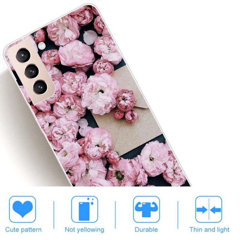 Skal Samsung Galaxy S22 Plus 5G Rosa Blommor