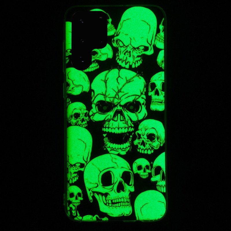 Skal Samsung Galaxy S22 Ultra 5G Varning Fluorescerande Skallar