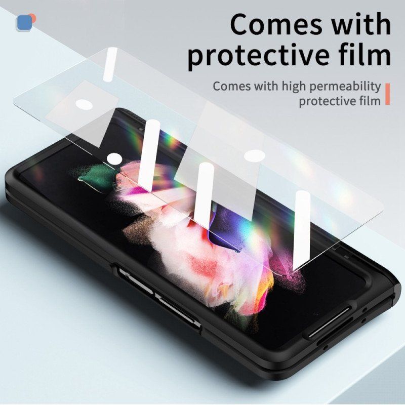 Skal Samsung Galaxy Z Fold 4 Skyddsfodral Dubbelt Skydd Härdat Glas