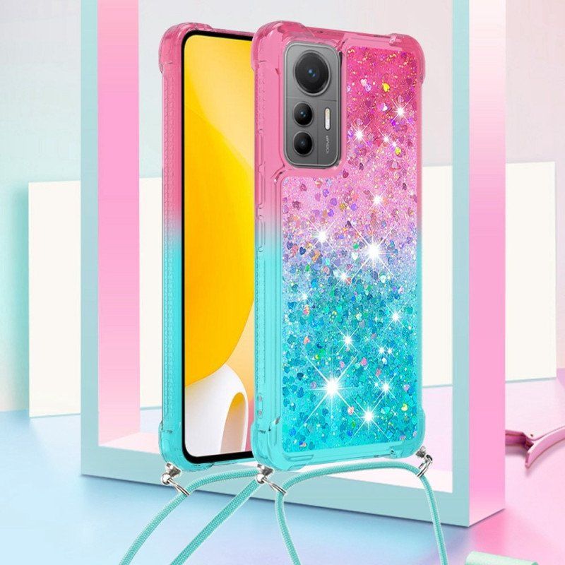 Skal Xiaomi 12 Lite Med Snodd Glitter Silikonsladd