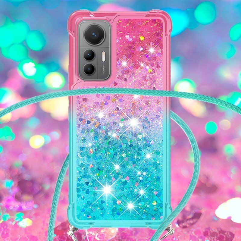 Skal Xiaomi 12 Lite Med Snodd Glitter Silikonsladd