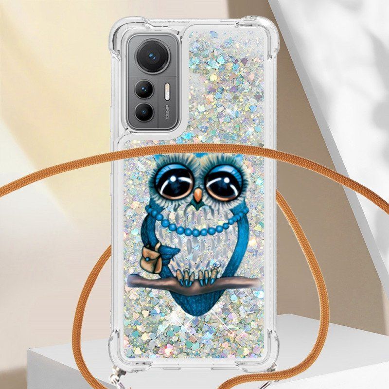 Skal Xiaomi 12 Lite Med Snodd Paljett Dragsko Mrs. Owl