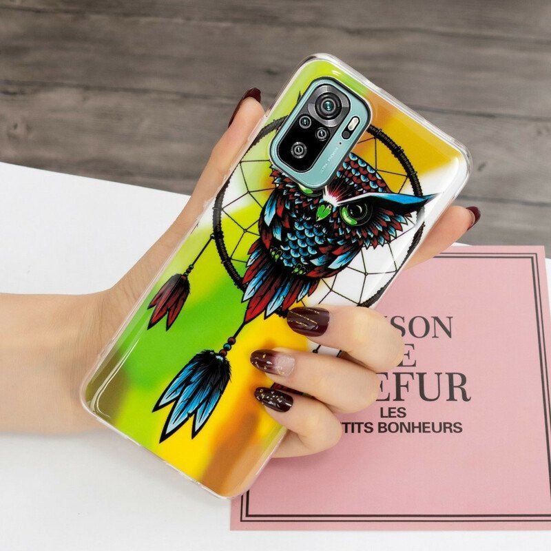 Skal Xiaomi Redmi Note 10 / 10S Fluorescerande Owl Dream Catcher