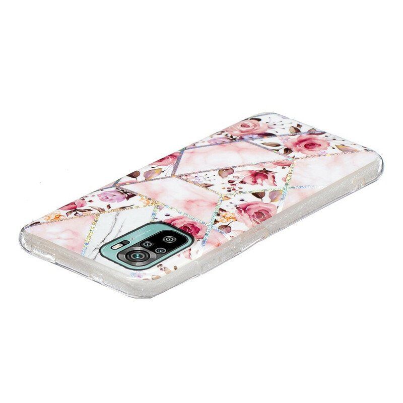 Skal Xiaomi Redmi Note 10 / 10S Marmorerade Blommor