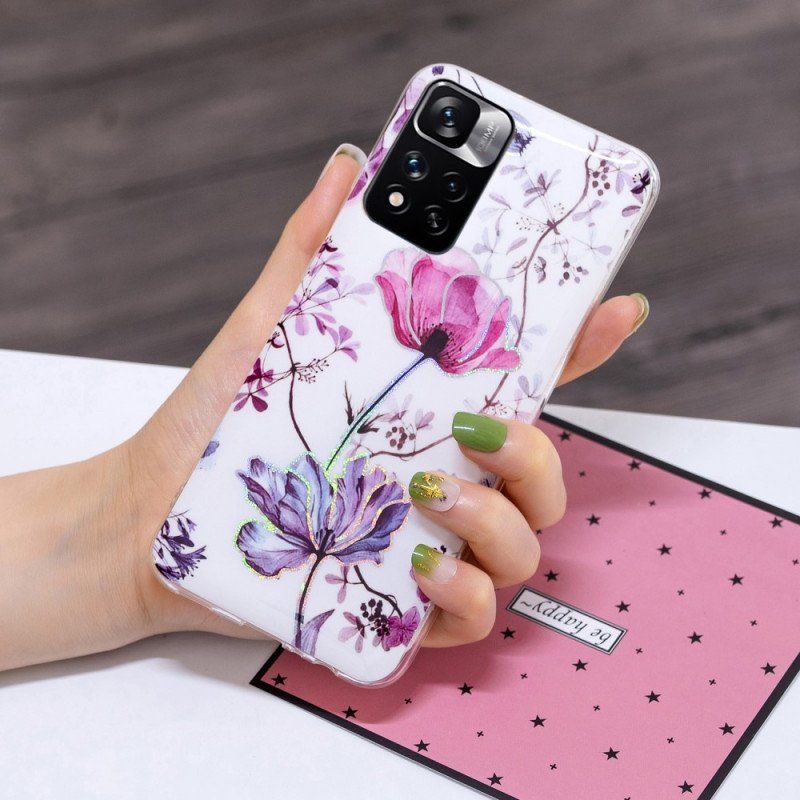 Skal Xiaomi Redmi Note 11 Pro Plus 5G Marmorerade Blommor