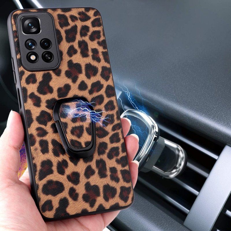 Skal Xiaomi Redmi Note 11 Pro Plus 5G Ringstöd I Leopardstil